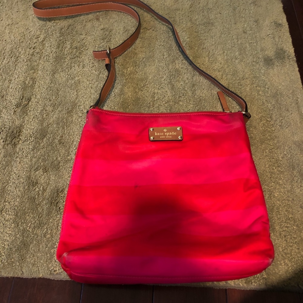 kate spade Hot Pink and Brown Crossbody Bag